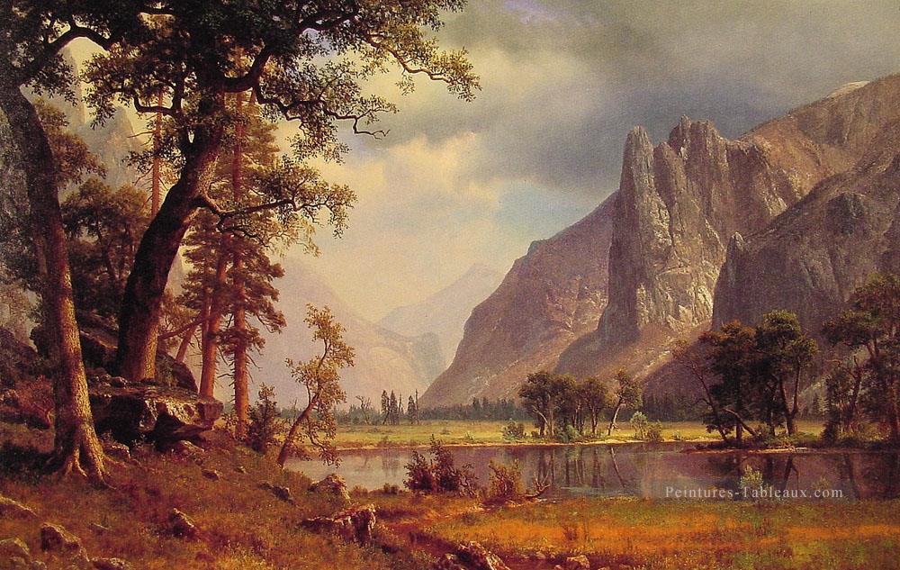 Vallée de Yosemite Albert Bierstadt paysage ruisseaux Peintures à l'huile